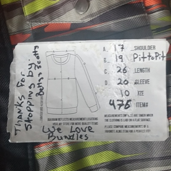 MONSTER Boys Winter Coat size 10 black, orange, and yellow stripes - Picture 15 of 15